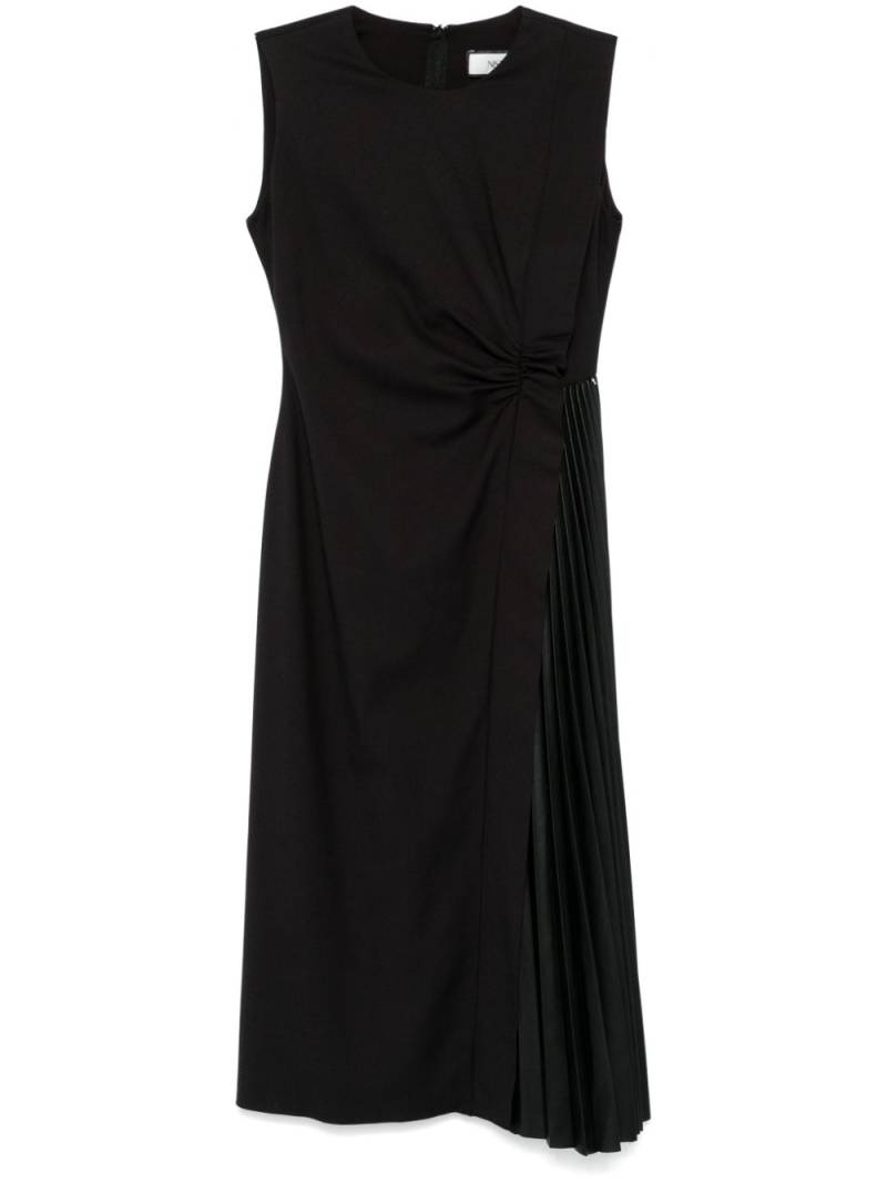 NISSA asymmetric midi dress - Black von NISSA