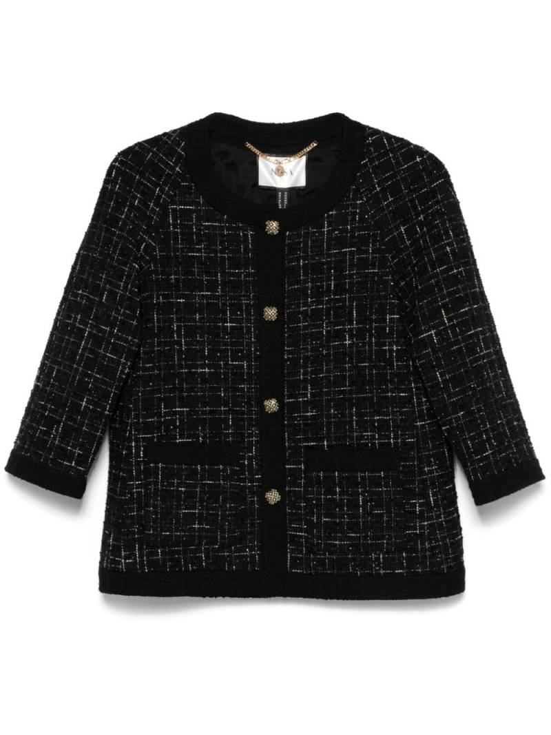 NISSA bouclé single-breasted jacket - Black von NISSA