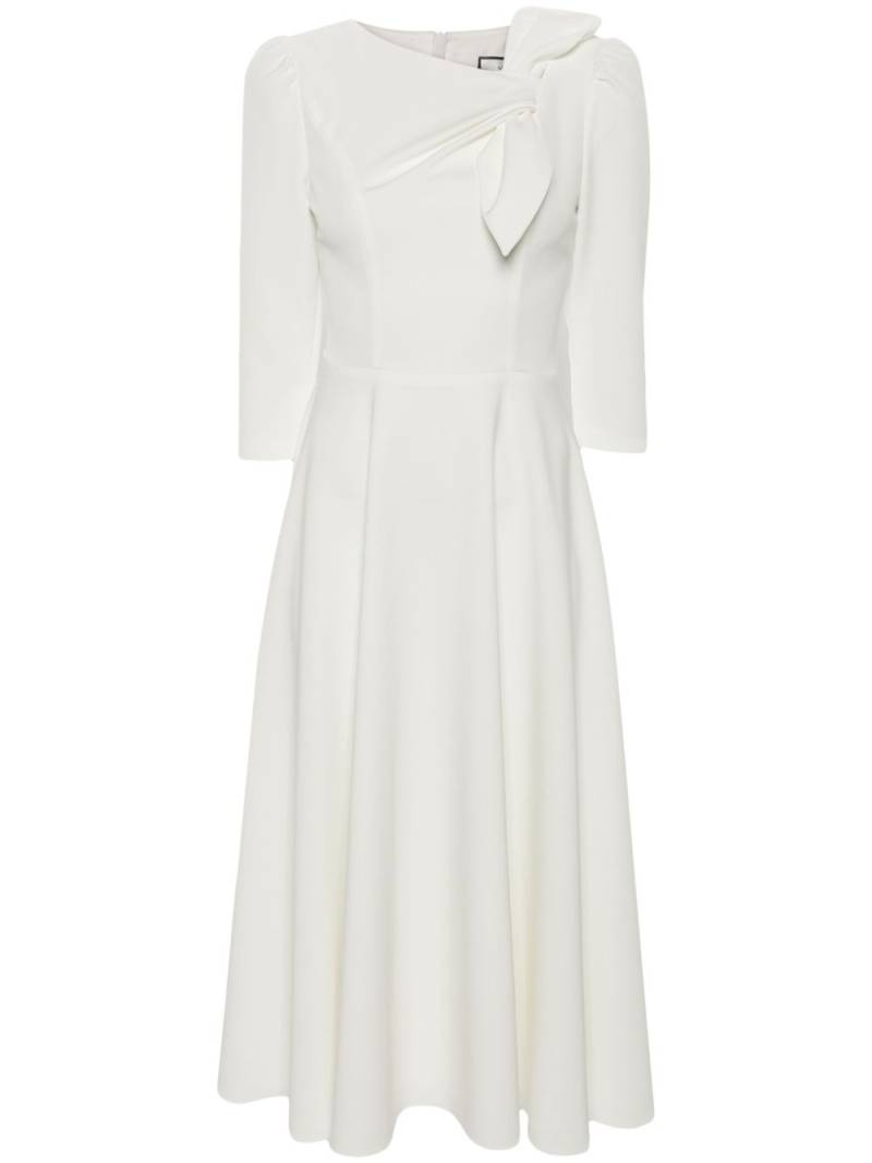 NISSA bow-detail crepe dress - White von NISSA