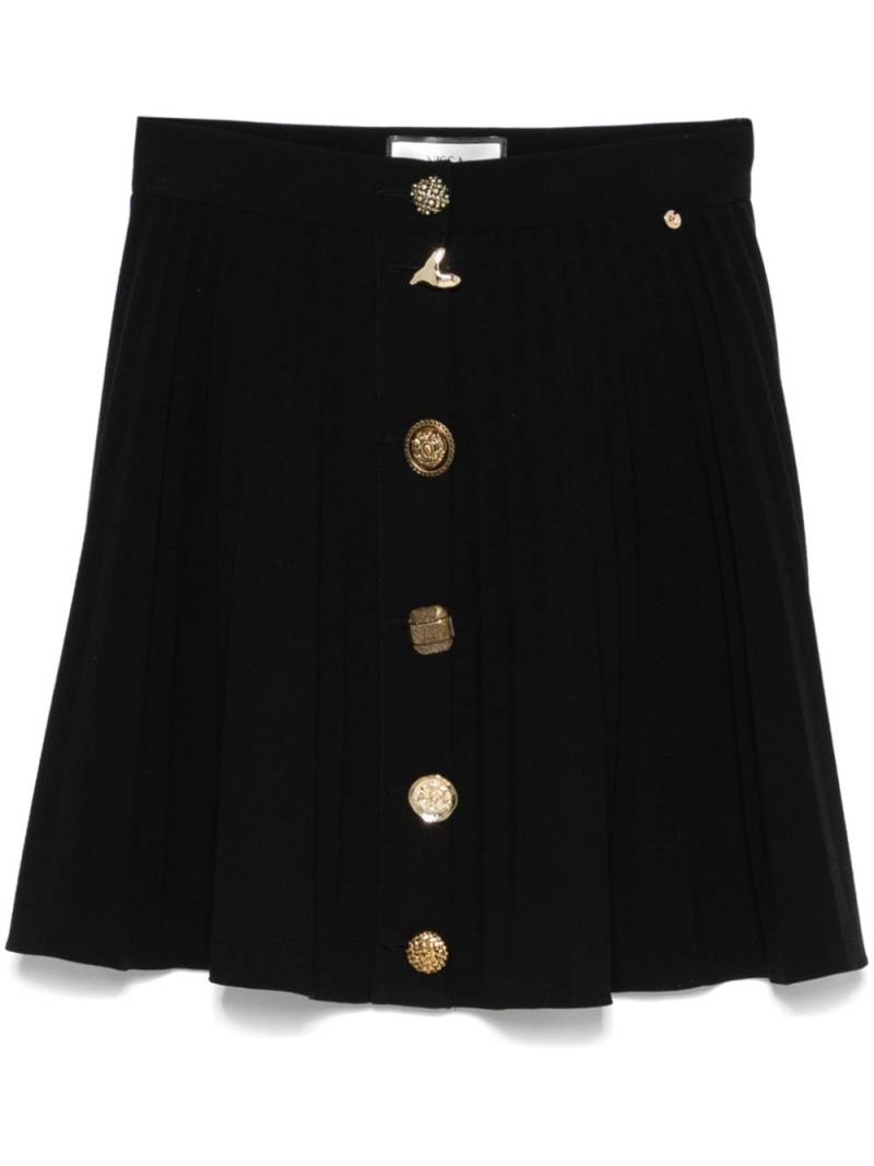 NISSA button-front pleated mini skirt - Black von NISSA