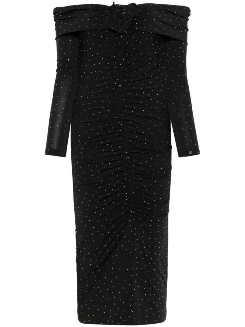 NISSA crystal-embellished midi dress - Black von NISSA