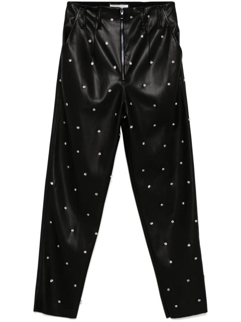 NISSA crystal-embellished trousers - Black von NISSA