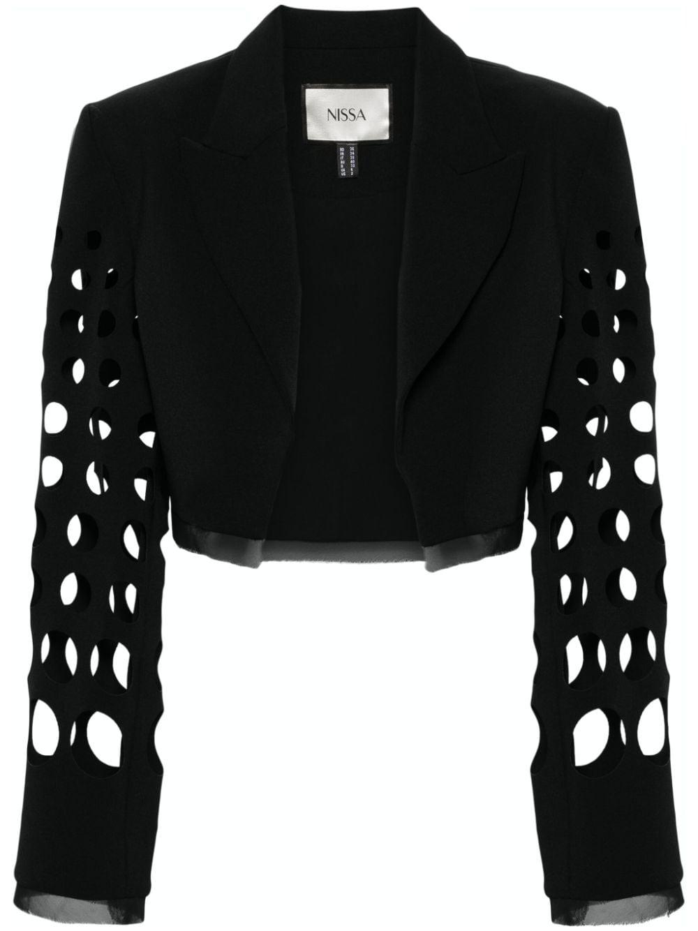 NISSA cut-out cropped blazer - Black von NISSA