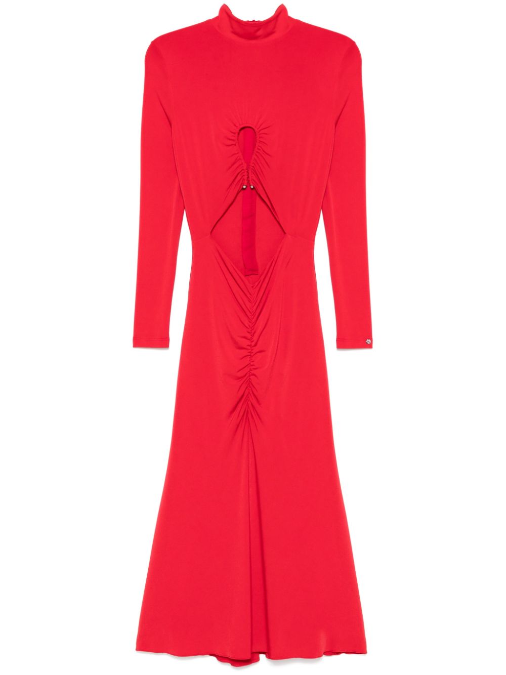 NISSA cut out-detail midi dress - Red von NISSA