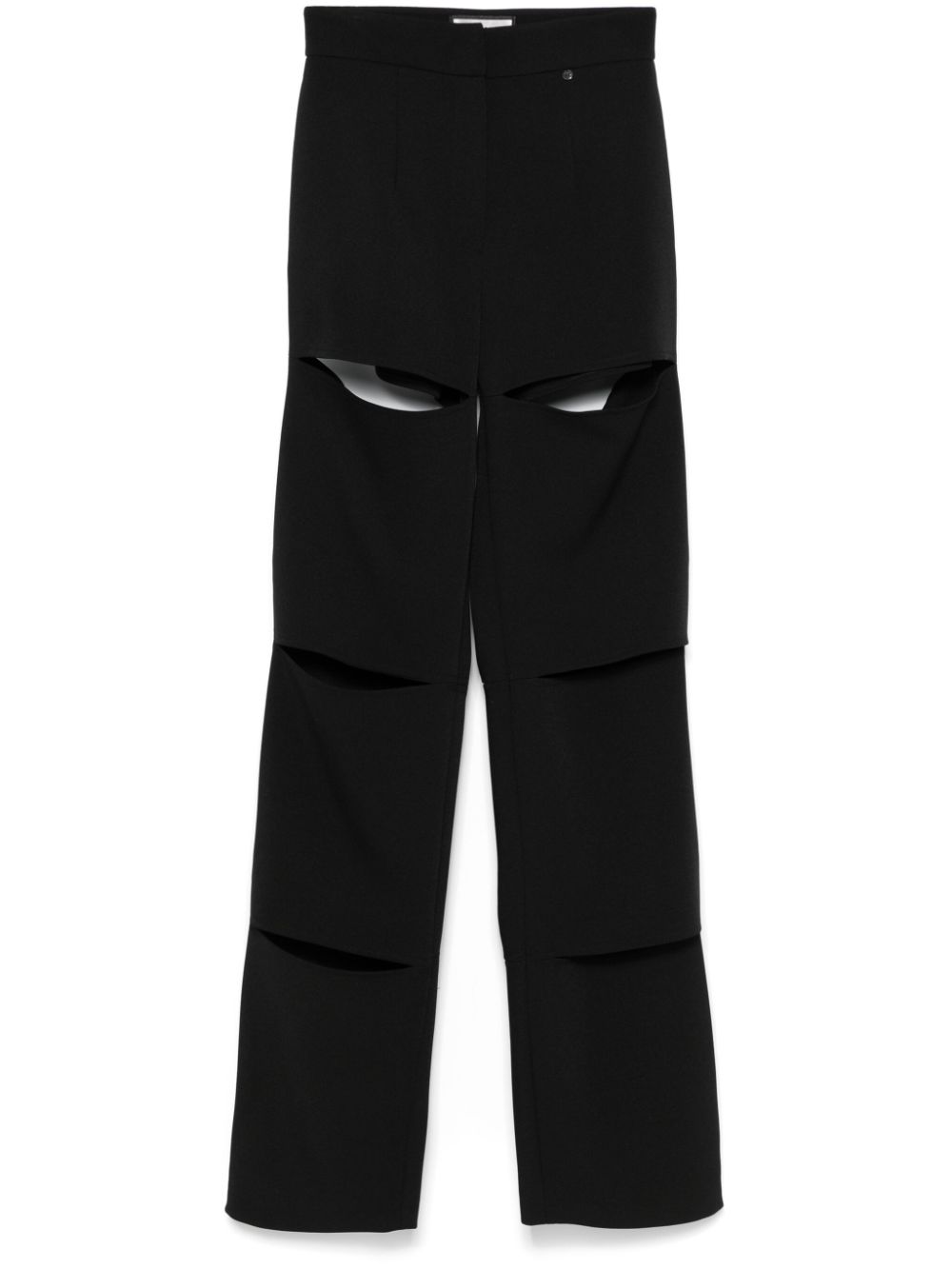 NISSA cut out-detail trousers - Black von NISSA