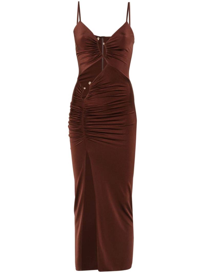 NISSA cut-out midi dress - Brown von NISSA