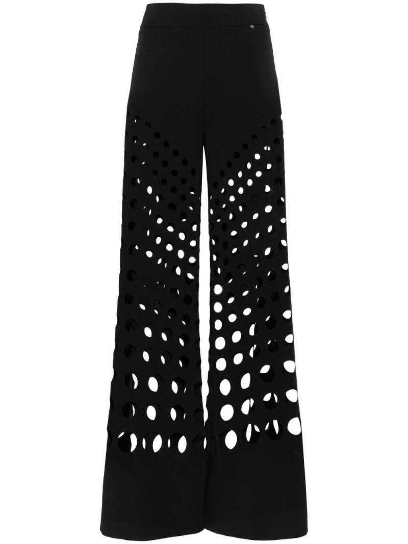 NISSA cut-out palazzo pants - Black von NISSA