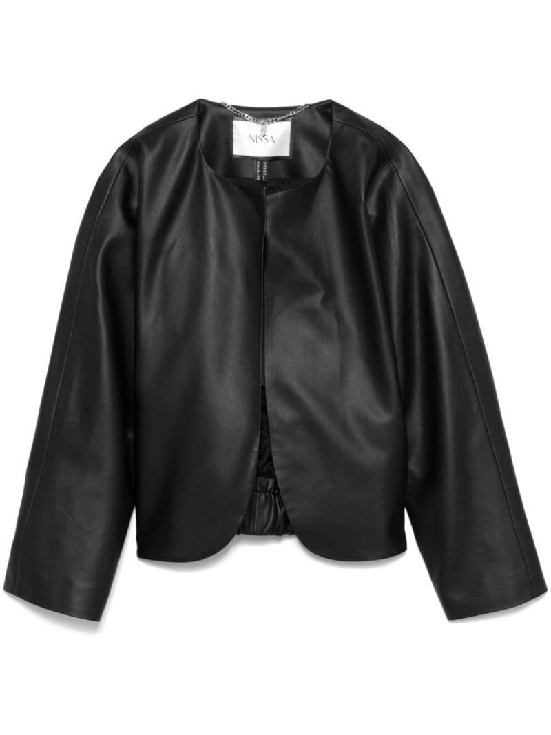 NISSA faux-leather jacket - Black von NISSA