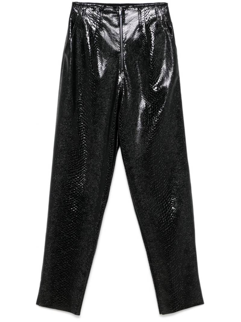 NISSA faux-leather trousers - Black von NISSA