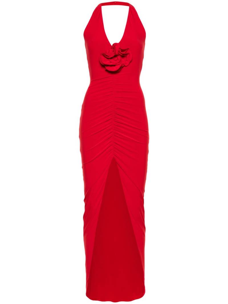 NISSA floral-appliqué maxi dress - Red von NISSA