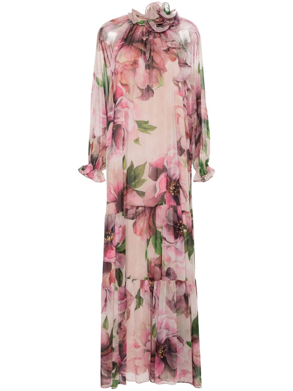 NISSA floral-print maxi dress - Pink von NISSA