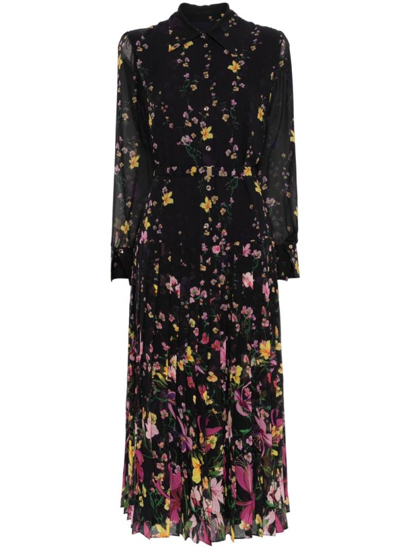 NISSA floral-print midi dress - Black von NISSA