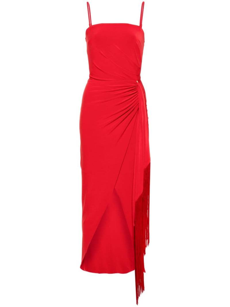 NISSA fringe-detail maxi dress - Red von NISSA