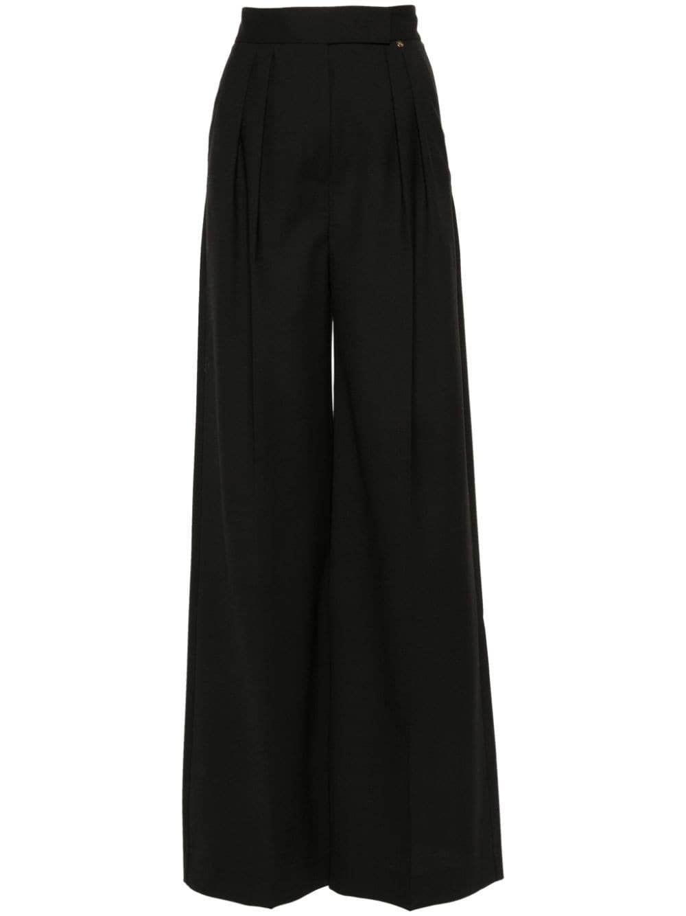 NISSA high-waisted tailored trousers - Black von NISSA