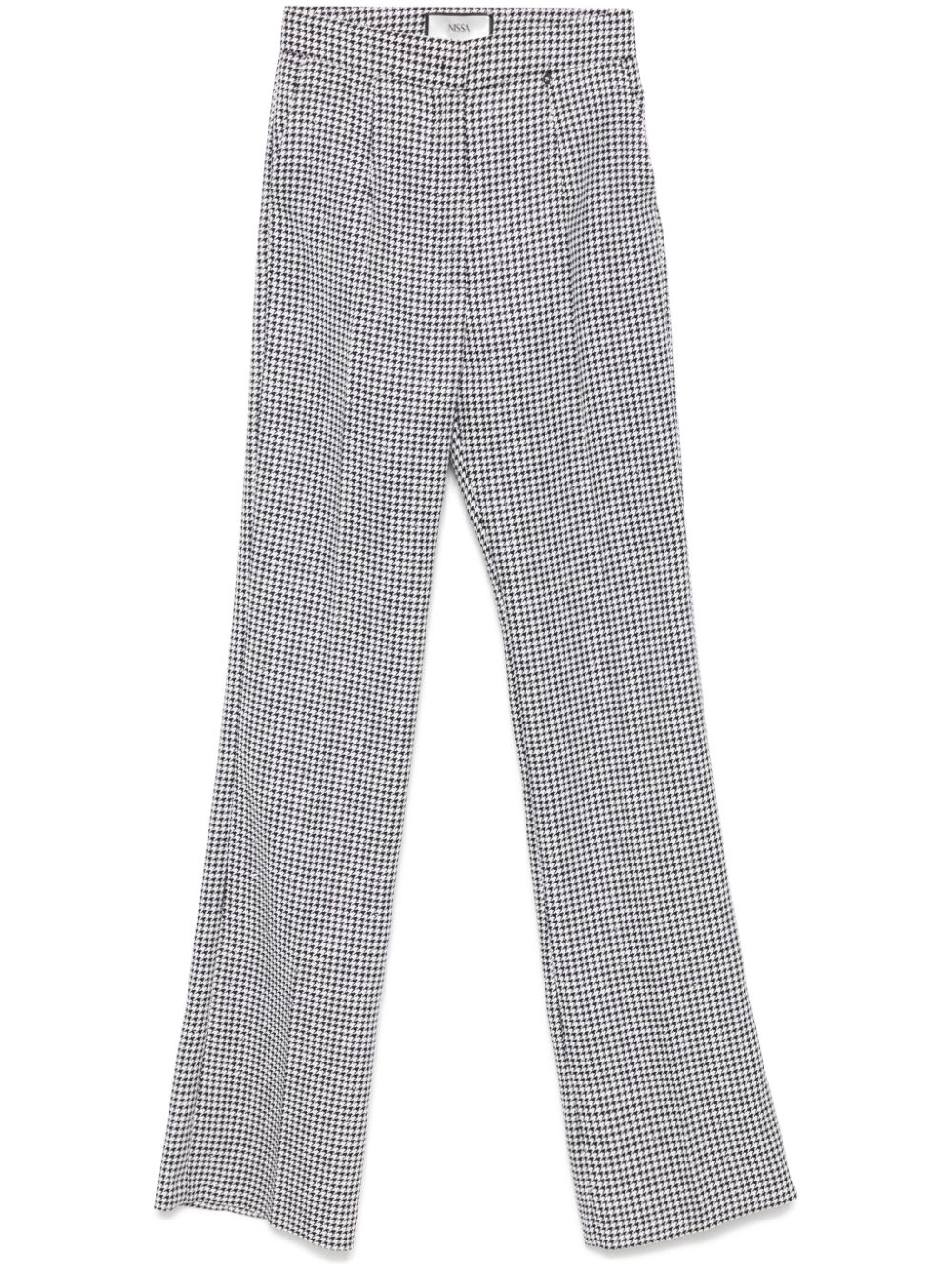 NISSA houndstooth high-waist trousers - Black von NISSA