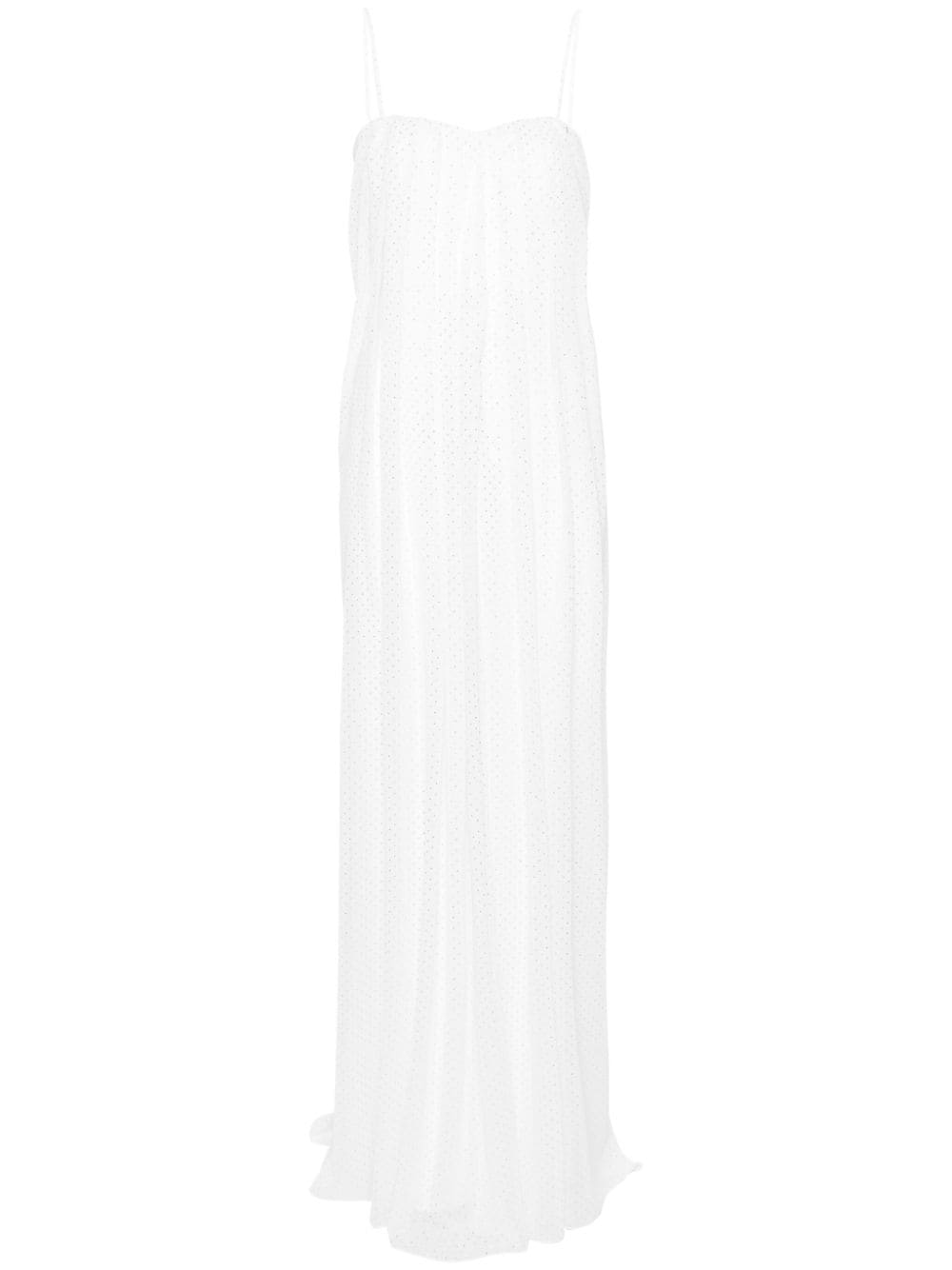 NISSA iridescent polka-dot gown - White von NISSA