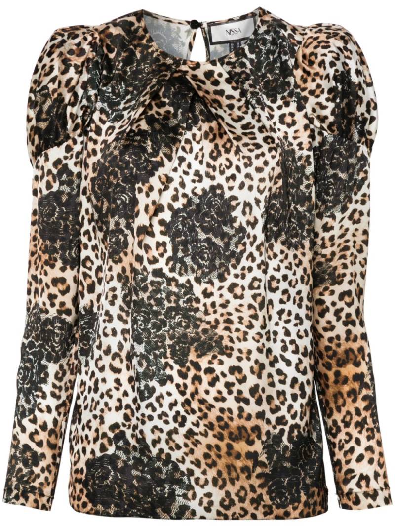 NISSA leopard-print blouse - Neutrals von NISSA