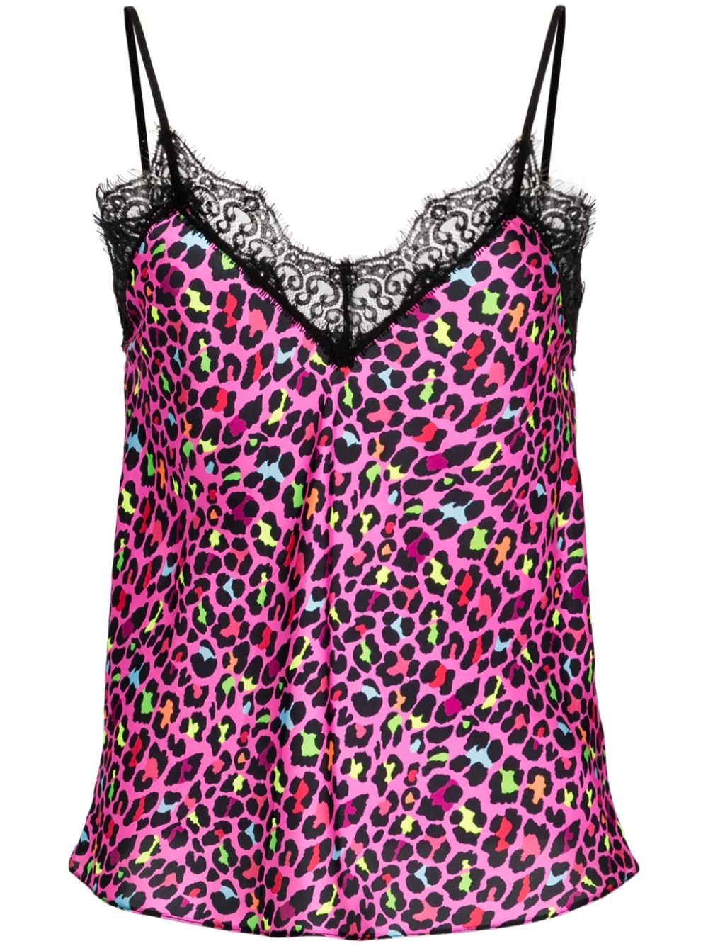 NISSA leopard-print satin top - Pink von NISSA