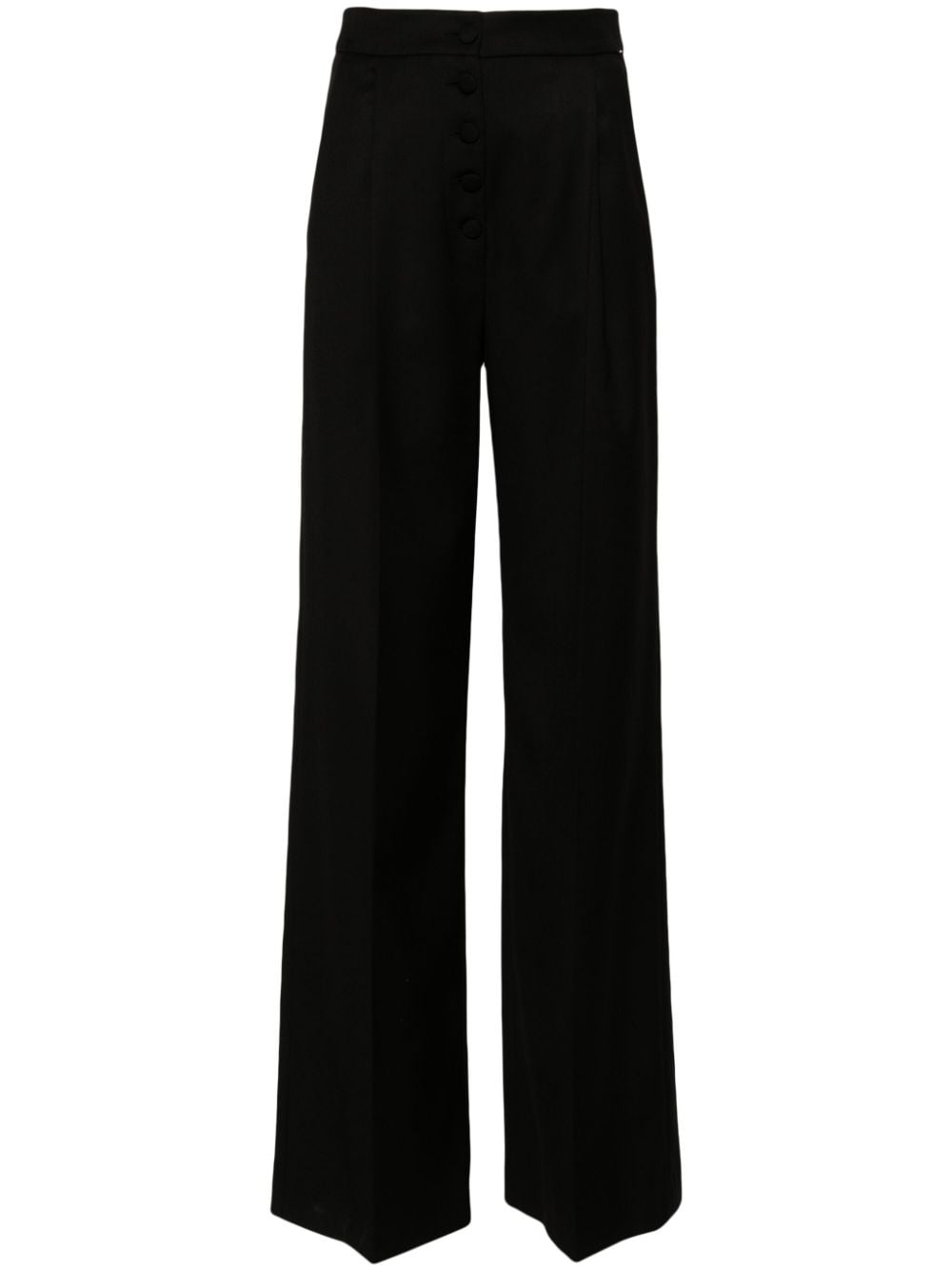 NISSA logo-plaque tailored trousers - Black von NISSA