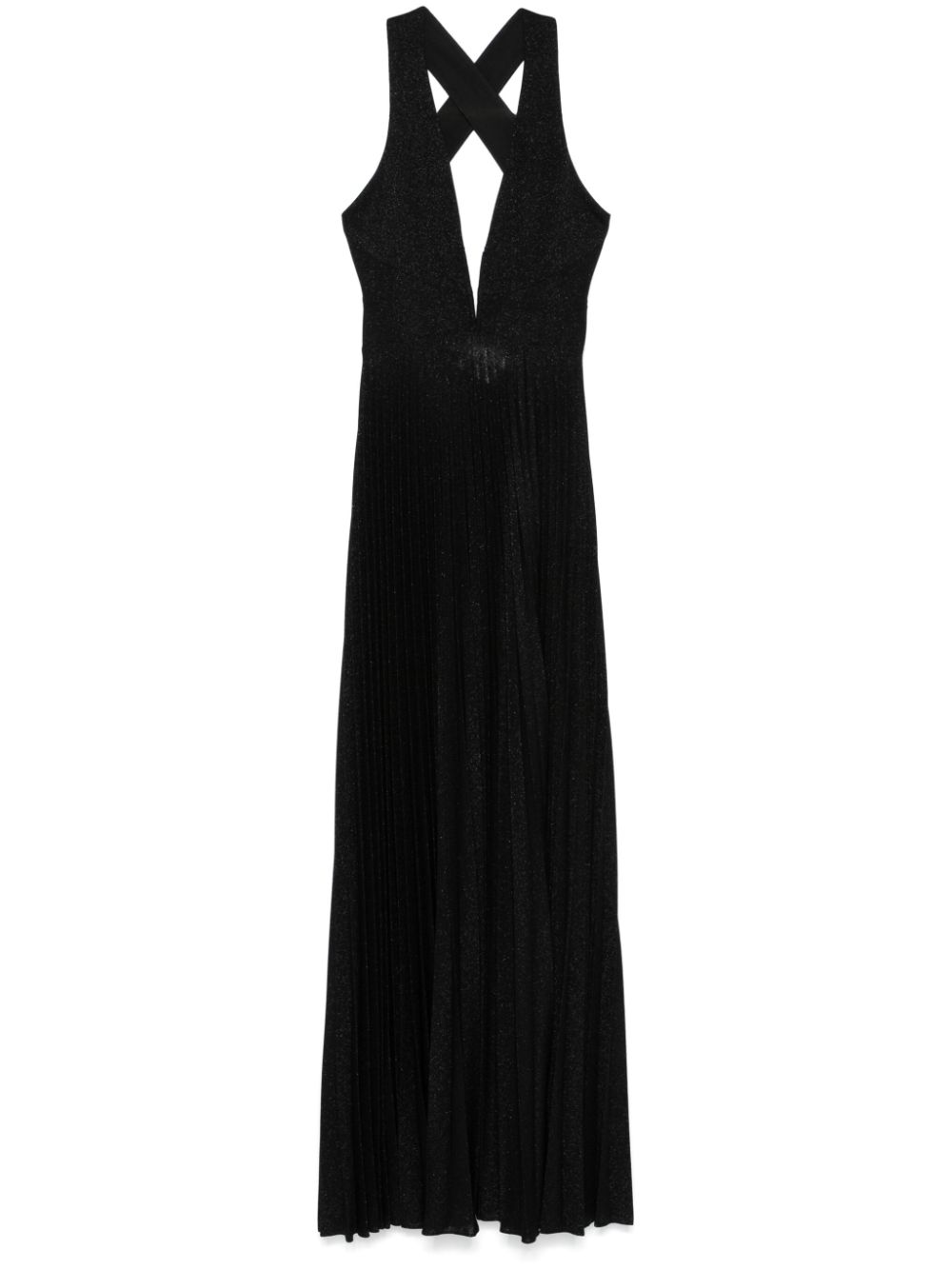 NISSA lurex gown - Black von NISSA