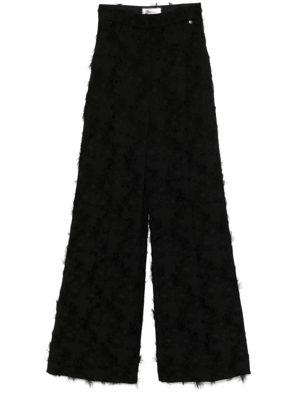 NISSA patterned-jacquard trousers - Black von NISSA