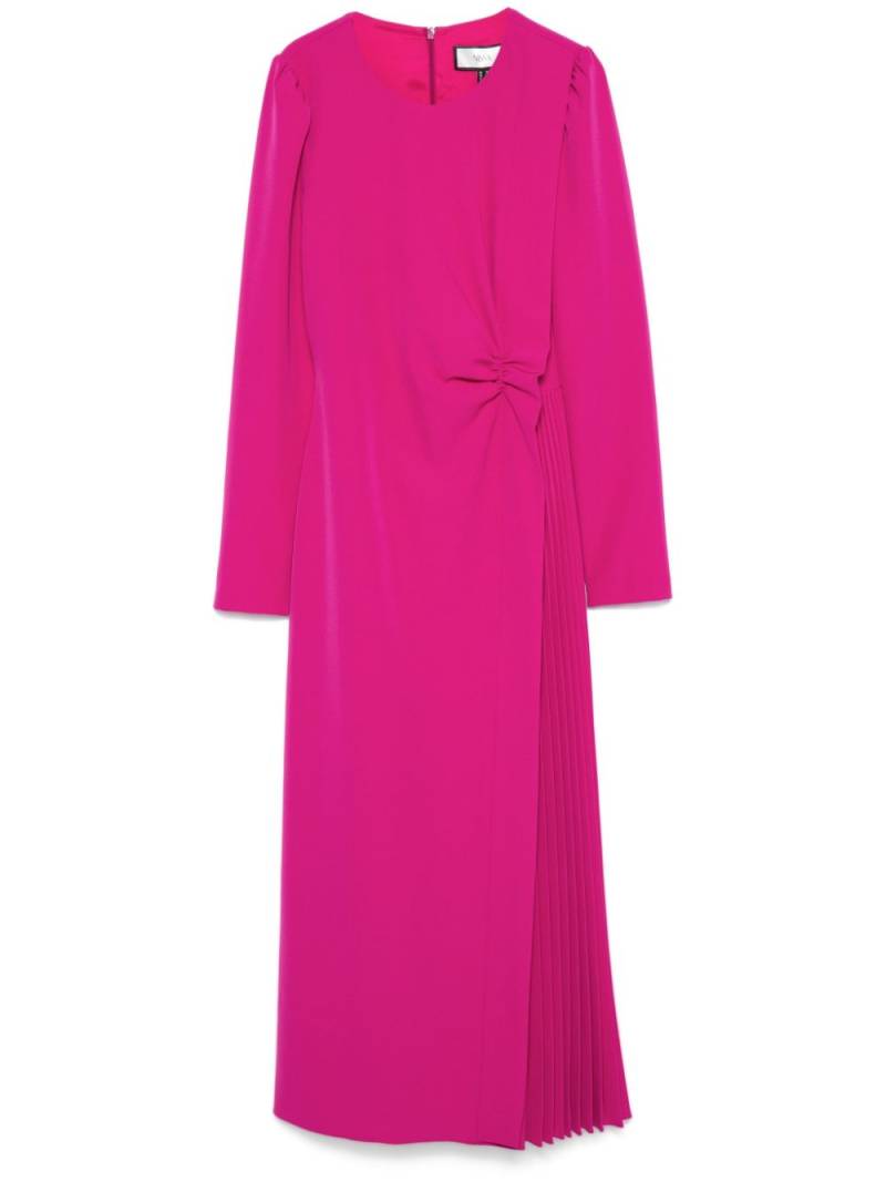 NISSA pleat-detailing midi dres - Pink von NISSA