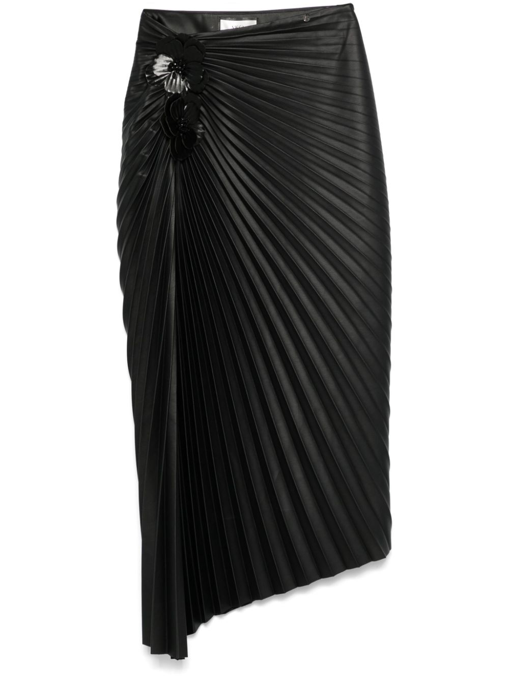 NISSA pleated midi skirt - Black von NISSA