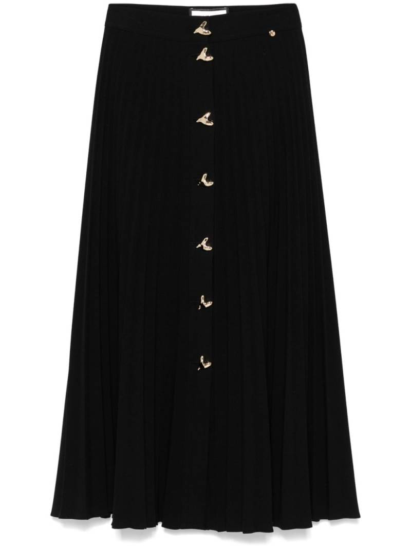 NISSA pleated midi skirt - Black von NISSA