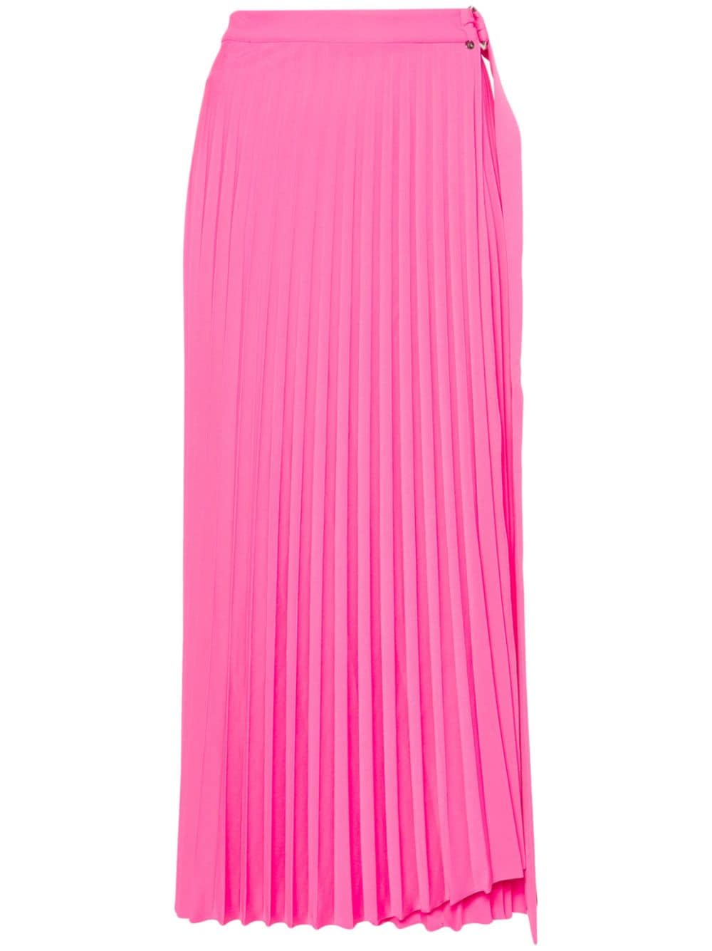 NISSA pleated wrap midi skirt - Pink von NISSA