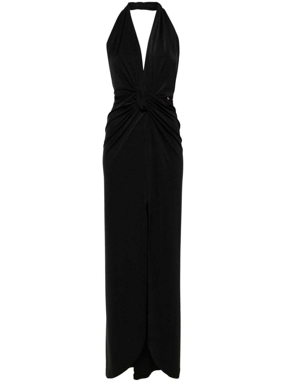 NISSA plunging V-neck maxi dress - Black von NISSA