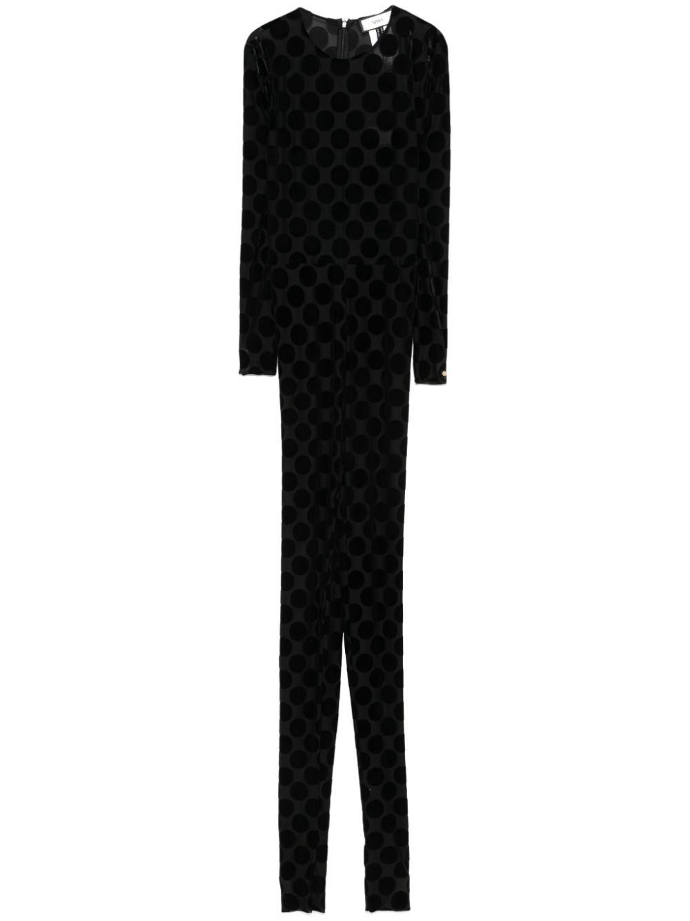 NISSA polka-dot tulle jumpsuit - Black von NISSA