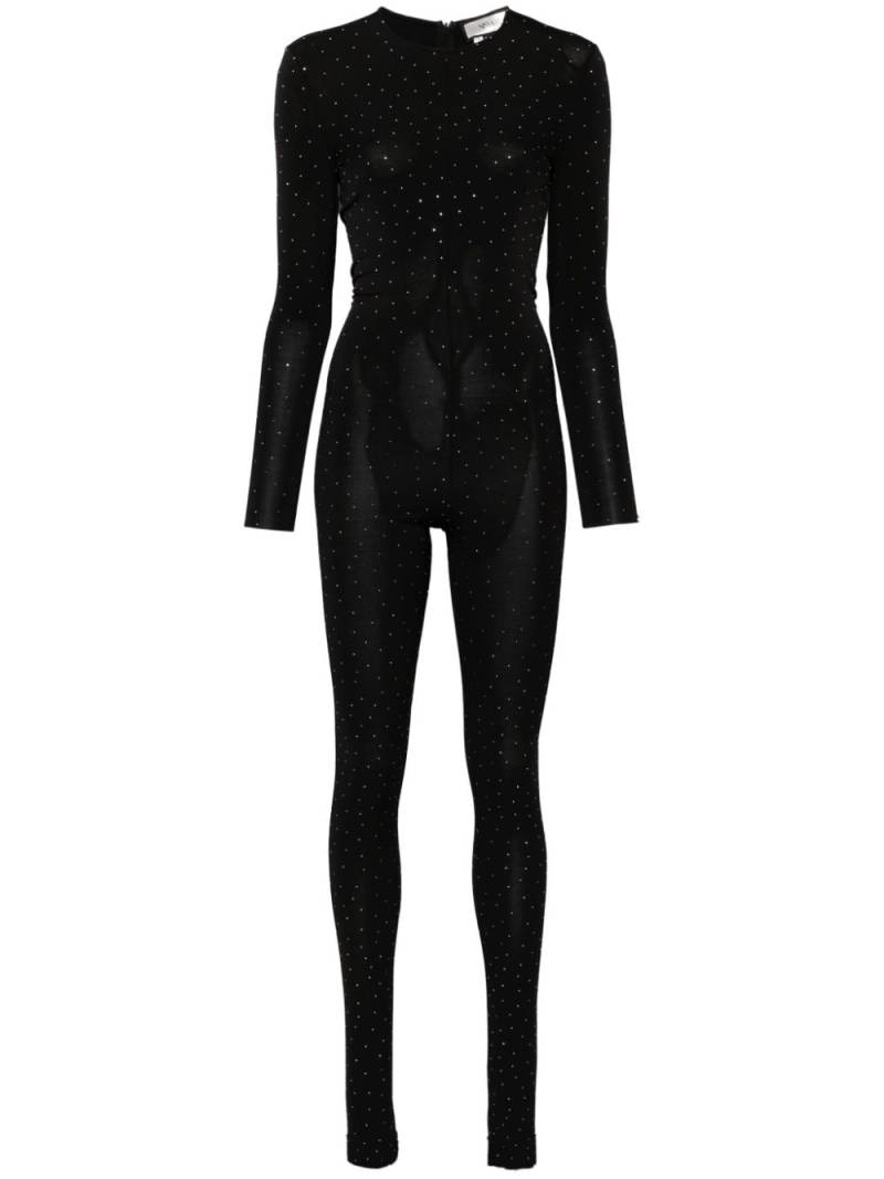 NISSA rhinestone-embellished jumpsuit - Black von NISSA