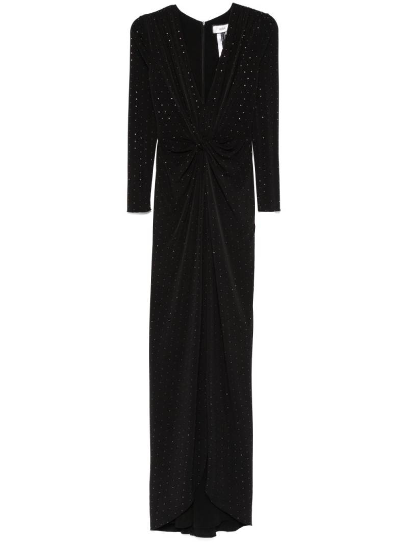 NISSA rhinestone-embellished maxi dress - Black von NISSA