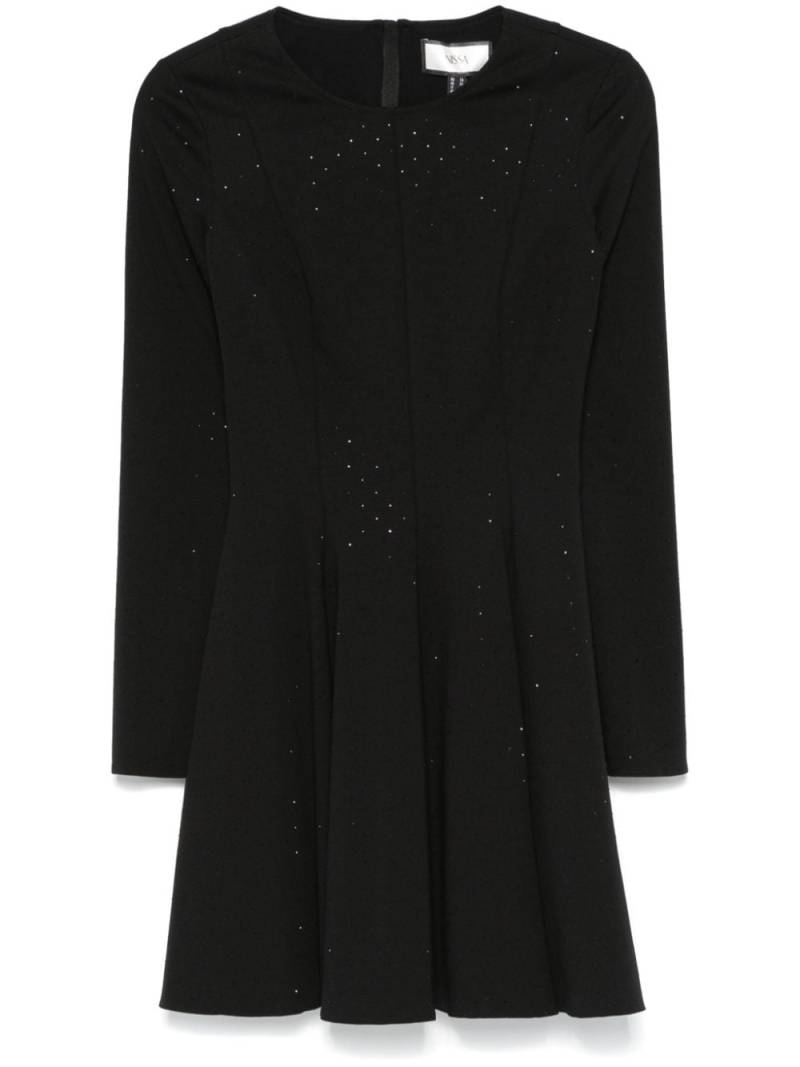 NISSA rhinestone-embellished mini dress - Black von NISSA