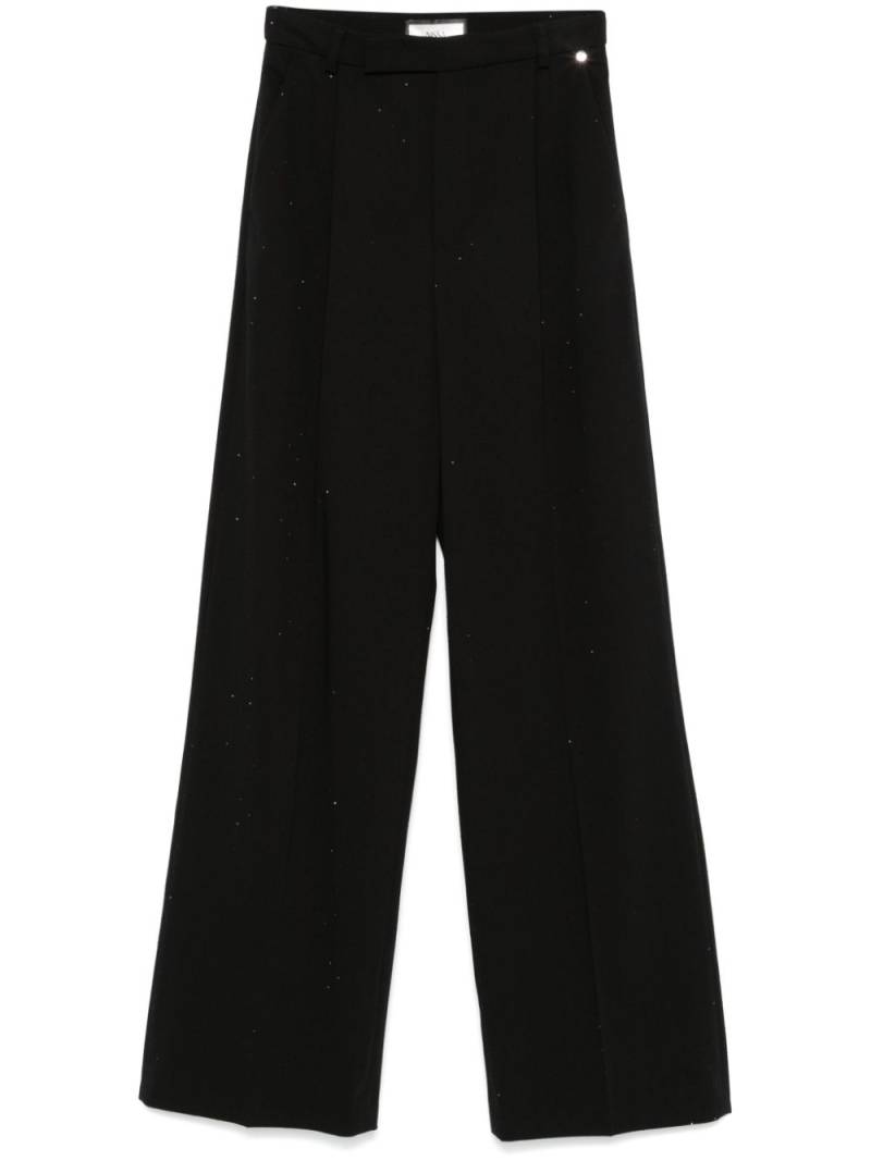 NISSA rhinestone-embellished trousers - Black von NISSA