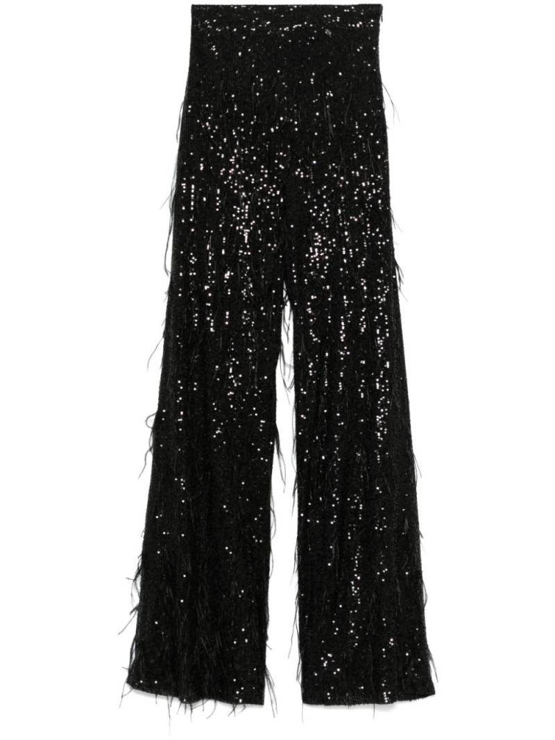 NISSA sequin-embellished trousers - Black von NISSA