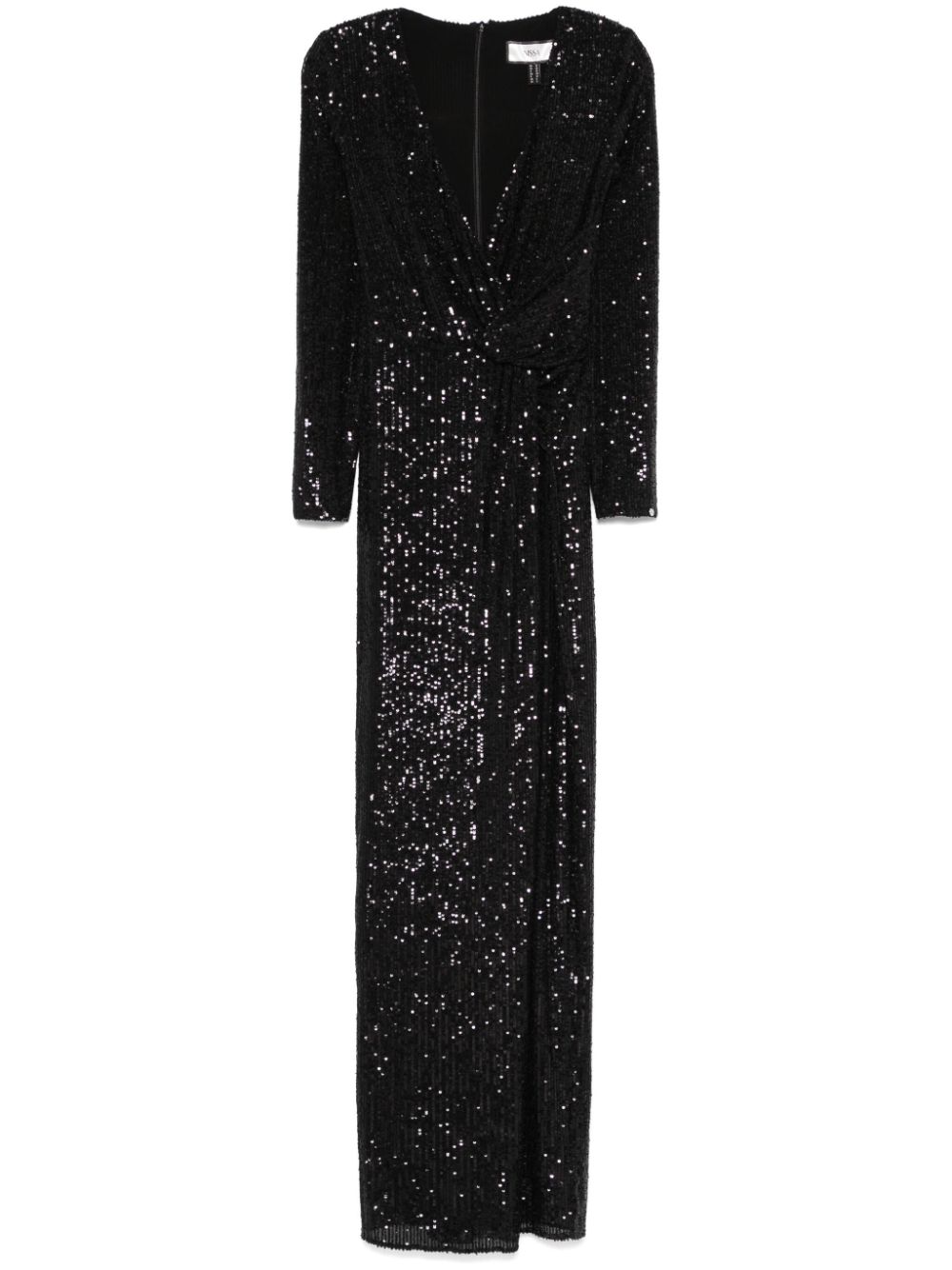 NISSA sequinned maxi dress - Black von NISSA