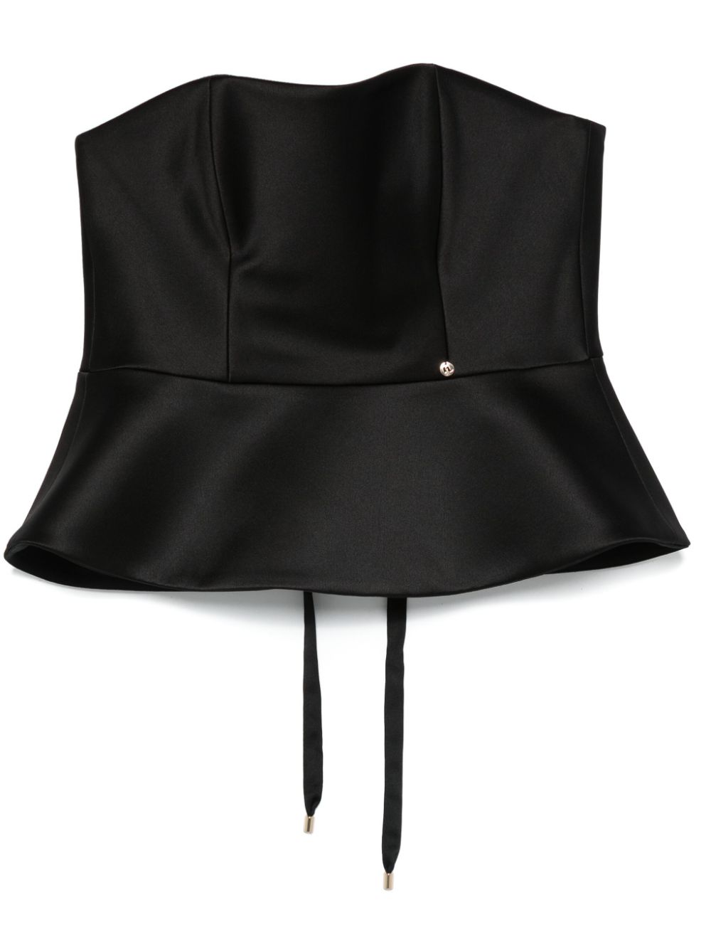 NISSA taffeta corset top - Black von NISSA