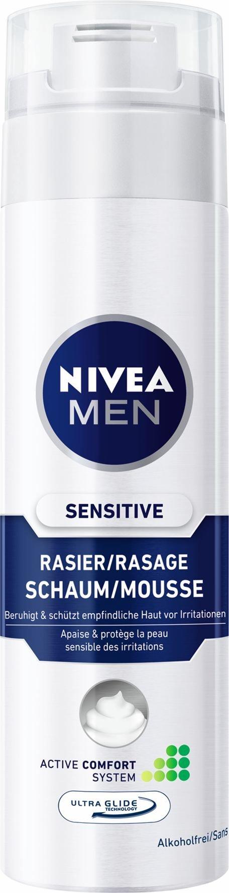 Nivea - Men Sensitive Rasierschaum, 200 ml, Weiss von Nivea