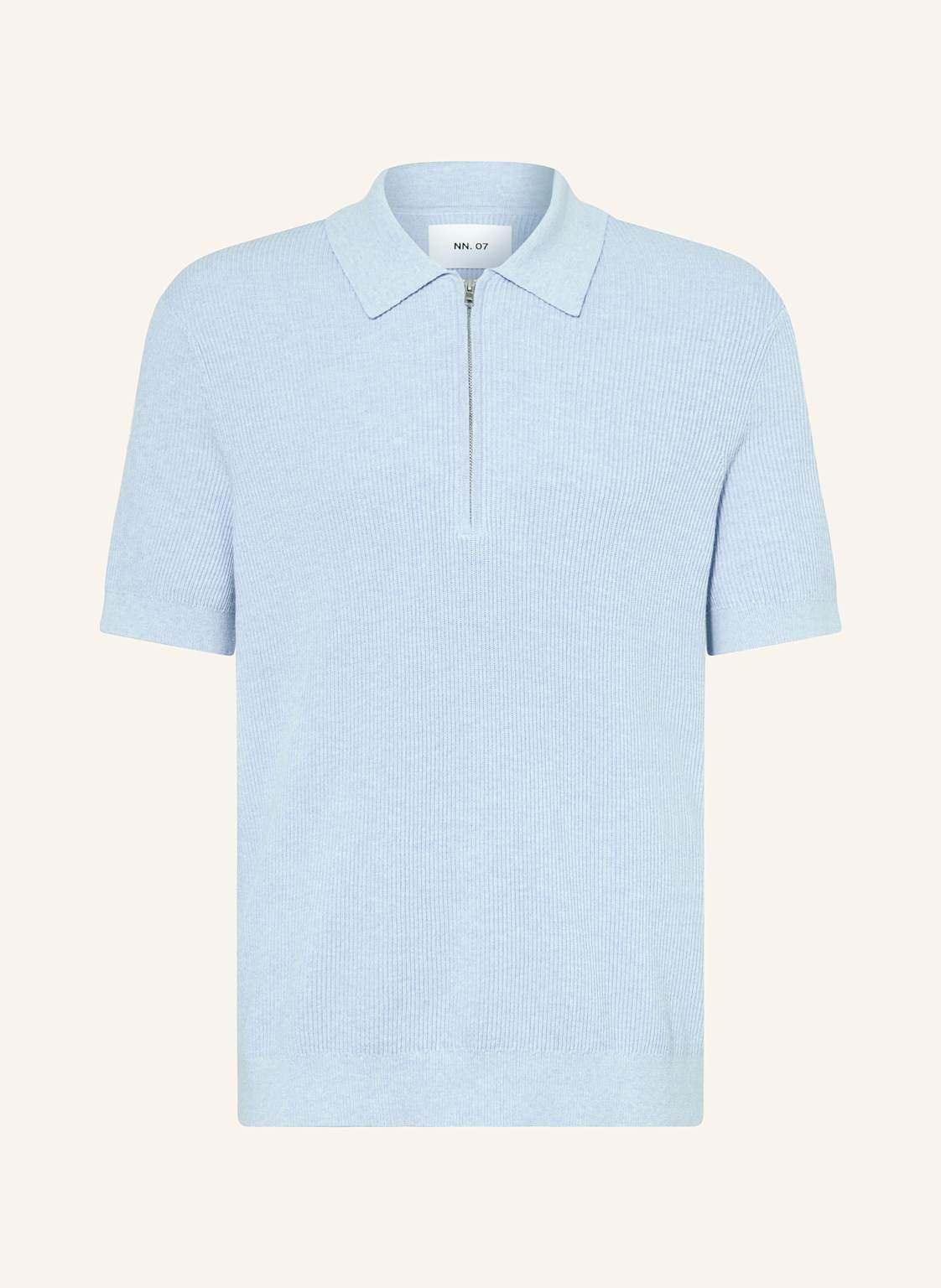 Nn.07 Strick-Poloshirt Hansie blau von NN.07