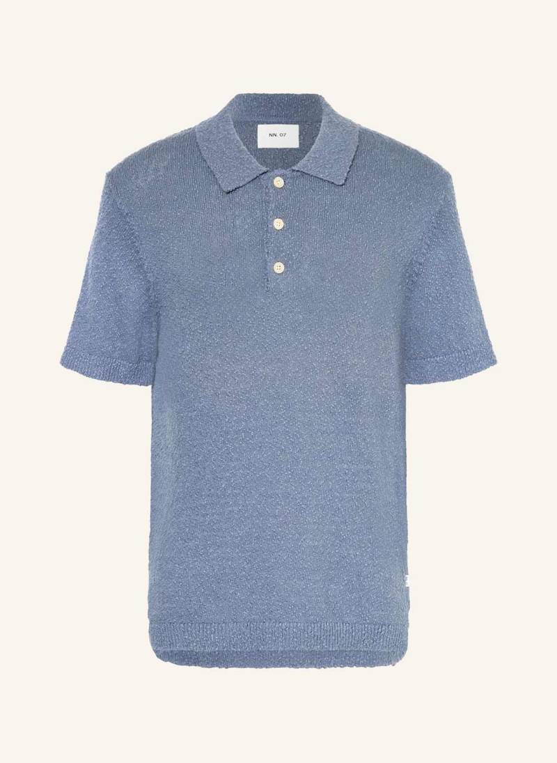 Nn.07 Strick-Poloshirt Randy blau von NN.07