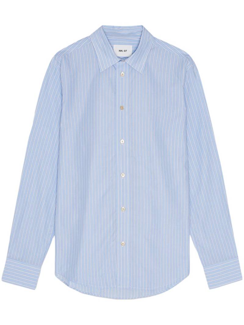 NN07 striped long-sleeves shirt - Blue von NN07