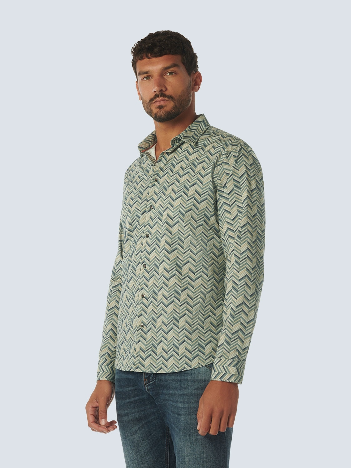 NO EXCESS Langarmhemd, mit Alloverprint und Stretch NO EXCESS Langarmhemd, mit Alloverprint und Stretch von NO EXCESS