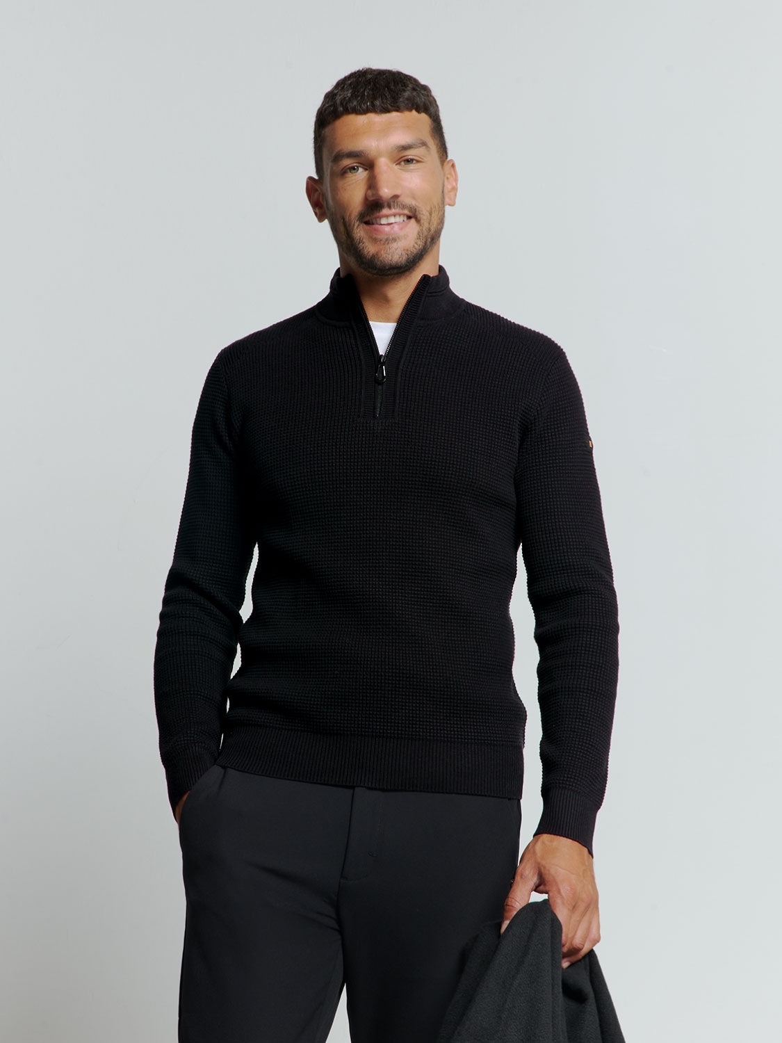 NO EXCESS Stehkragenpullover, mit Zipper von NO EXCESS