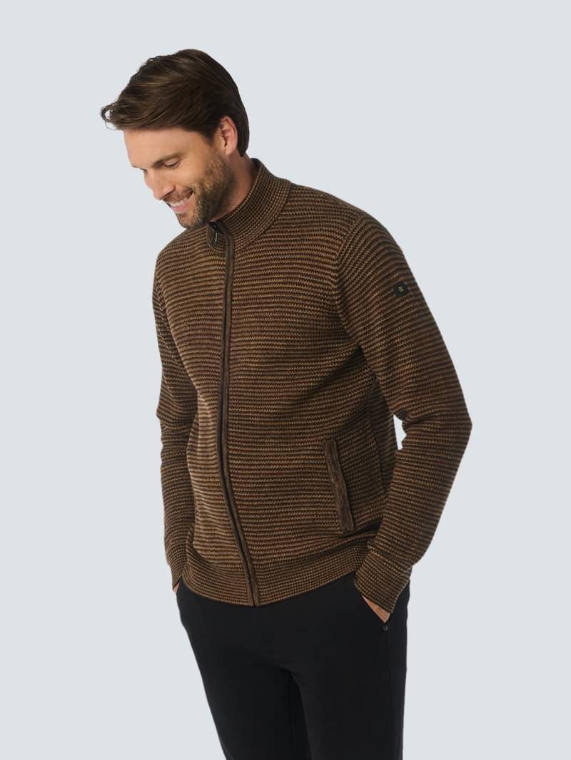 NO EXCESS Strickjacke, aus meliertem Strukturstrick von NO EXCESS