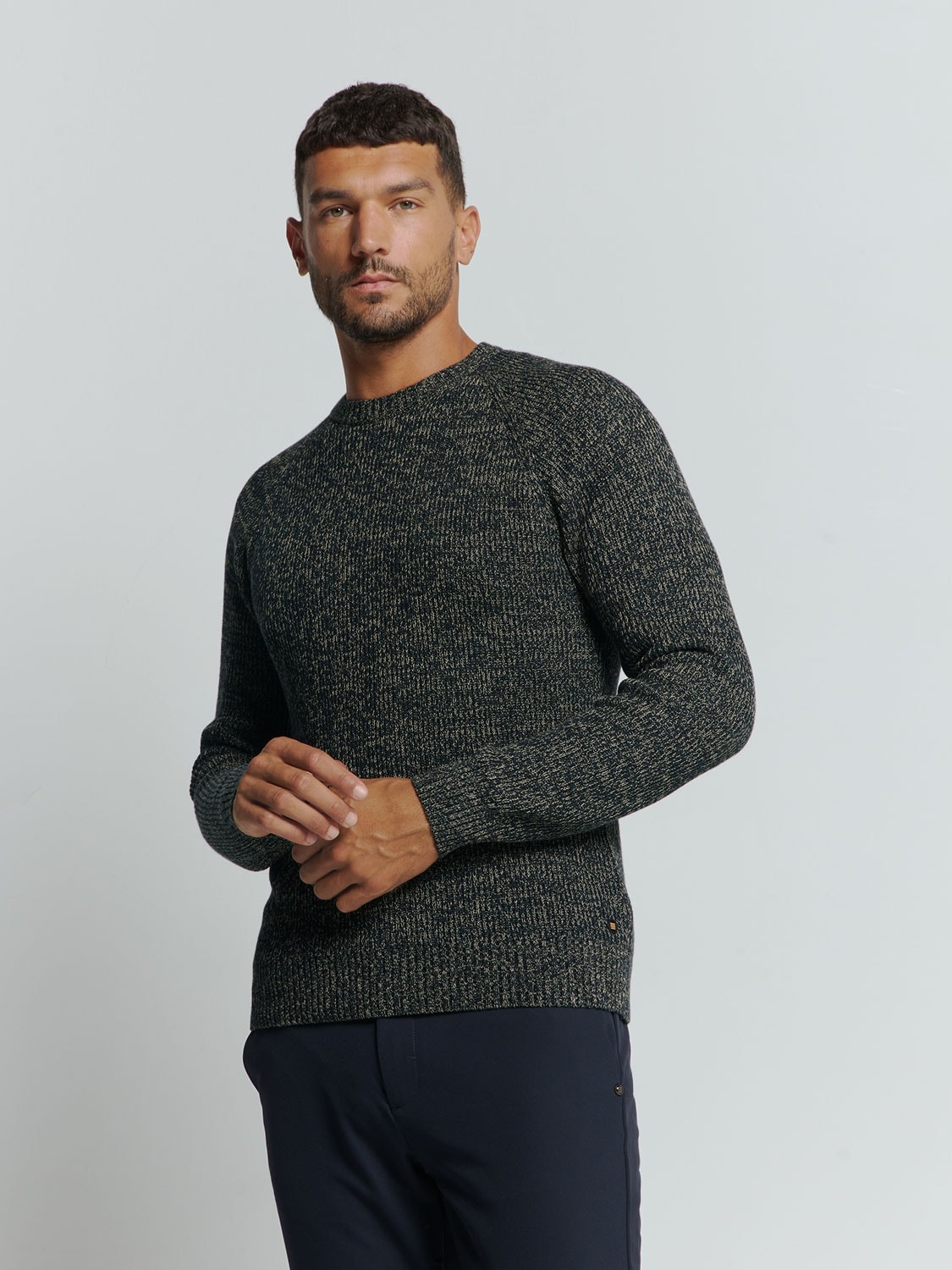 NO EXCESS Strickpullover, in melierter Optik von NO EXCESS