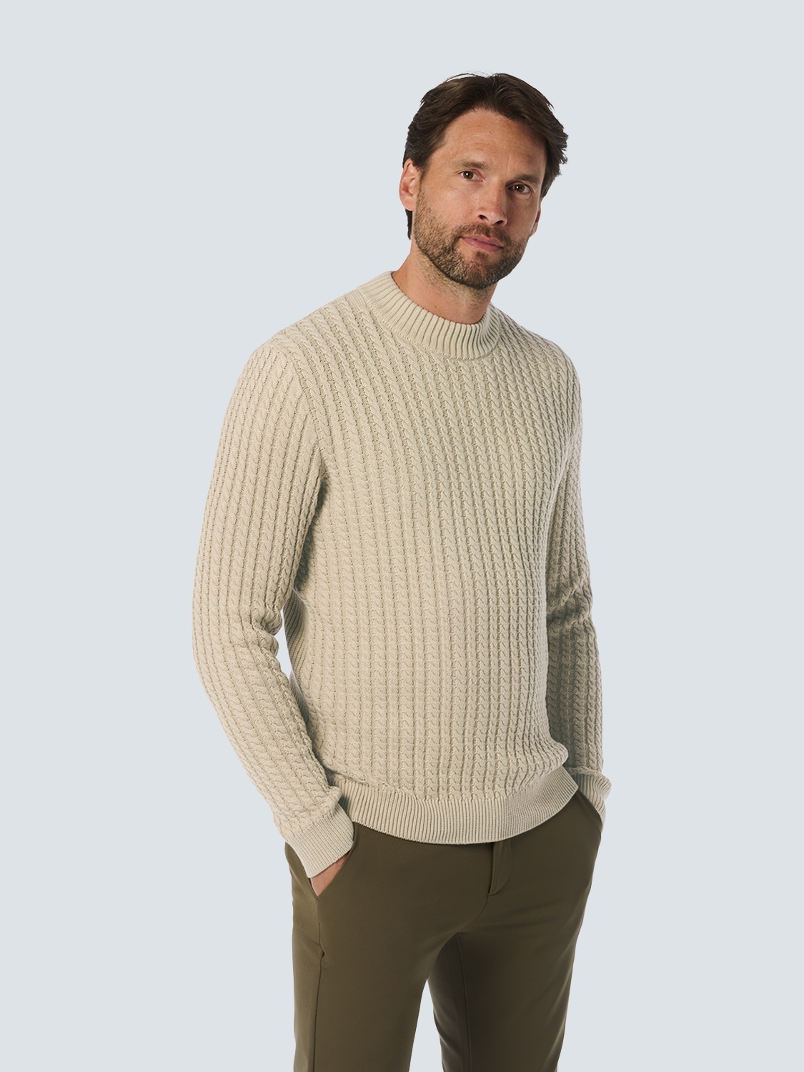 NO EXCESS Strickpullover, mit Zopfmuster von NO EXCESS