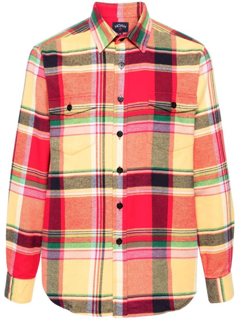 NOAH NY Heavyweight plaid-check flannel shirt - Yellow von NOAH NY