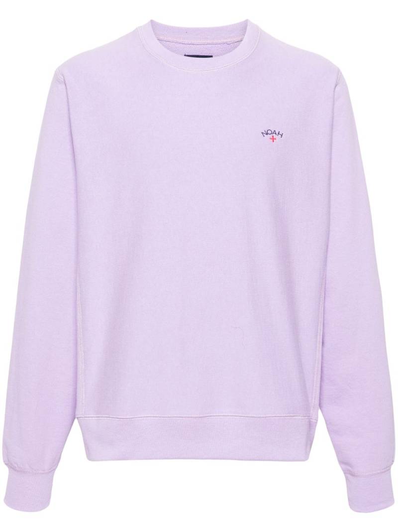 NOAH NY logo-embroidered cotton sweatshirt - Purple von NOAH NY