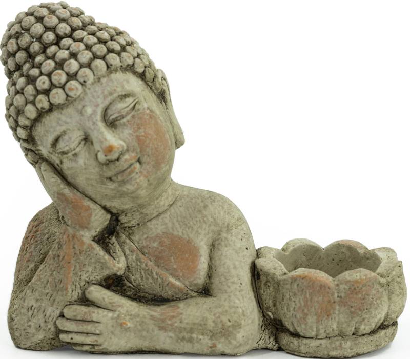 NOOR LIVING Kerzenhalter »Buddha«, (1 St.), aus Zement von NOOR LIVING